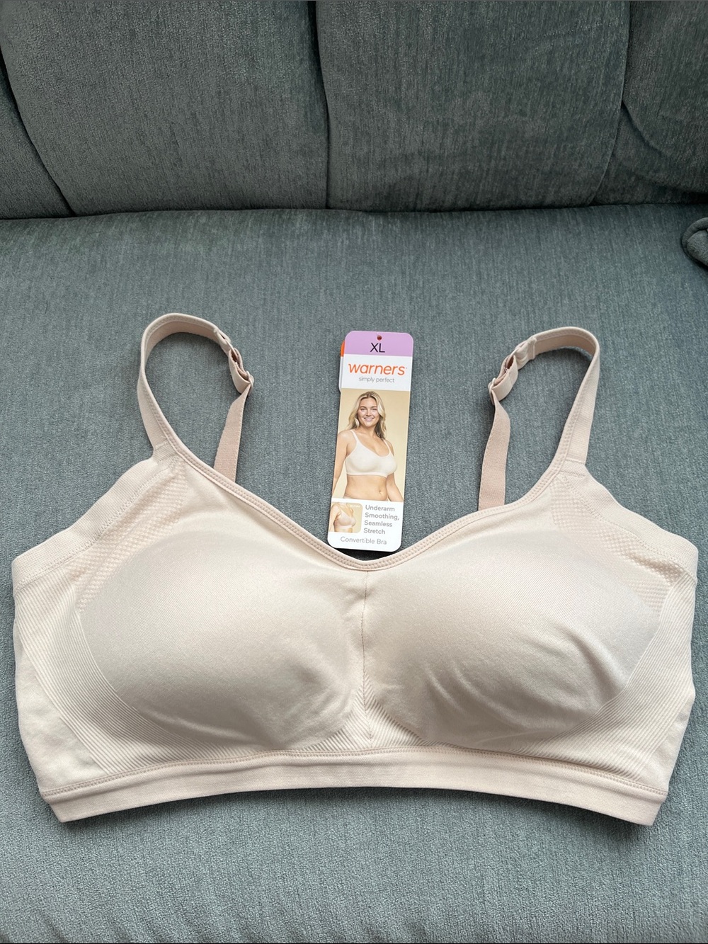 Warner's Wireless Seamless Bra - Light Cream.  XL
